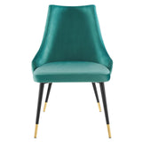 Adorn Tufted Performance Velvet Dining Side Chair Teal EEI-3907-TEA