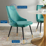 Adorn Tufted Performance Velvet Dining Side Chair Teal EEI-3907-TEA