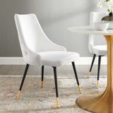 Adorn Tufted Performance Velvet Dining Side Chair White EEI-3907-WHI