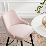 Adorn Performance Velvet Bar Stool Pink EEI-3909-PNK