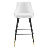 Adorn Performance Velvet Bar Stool White EEI-3909-WHI