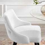 Adorn Performance Velvet Bar Stool White EEI-3909-WHI