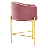 Savour Tufted Counter Stool Dusty Rose EEI-3910-DUS