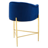 Savour Tufted Counter Stool Navy EEI-3910-NAV