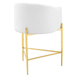 Savour Tufted Counter Stool White EEI-3910-WHI