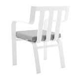 Baxley Outdoor Patio Aluminum Armchair Set of 2 White Gray EEI-3961-WHI-GRY