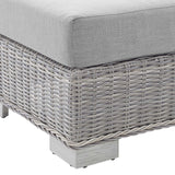 Conway Sunbrella® Outdoor Patio Wicker Rattan Armless Chair Light Gray Gray EEI-3980-LGR-GRY