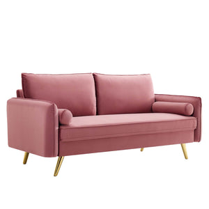 Revive Performance Velvet Sofa Dusty Rose EEI-3988-DUS