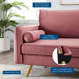 Revive Performance Velvet Sofa Dusty Rose EEI-3988-DUS