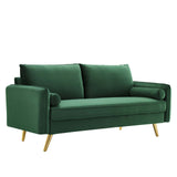 Revive Performance Velvet Sofa Emerald EEI-3988-EME