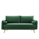 Revive Performance Velvet Sofa Emerald EEI-3988-EME