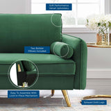 Revive Performance Velvet Sofa Emerald EEI-3988-EME