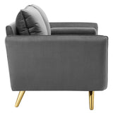 Revive Performance Velvet Sofa Gray EEI-3988-GRY