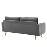 Revive Performance Velvet Sofa Gray EEI-3988-GRY