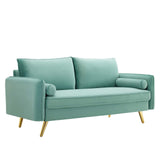 Revive Performance Velvet Sofa Mint EEI-3988-MIN