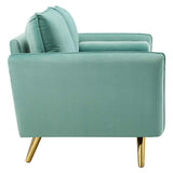 Revive Performance Velvet Sofa Mint EEI-3988-MIN