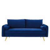 Revive Performance Velvet Sofa Navy EEI-3988-NAV