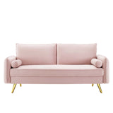 Revive Performance Velvet Sofa Pink EEI-3988-PNK