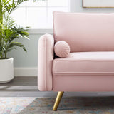 Revive Performance Velvet Sofa Pink EEI-3988-PNK