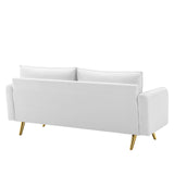 Revive Performance Velvet Sofa White EEI-3988-WHI