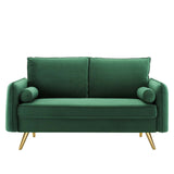 Revive Performance Velvet Loveseat Emerald EEI-3989-EME