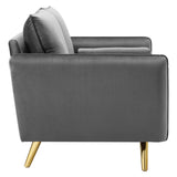 Revive Performance Velvet Loveseat Gray EEI-3989-GRY