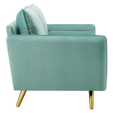 Revive Performance Velvet Loveseat Mint EEI-3989-MIN