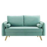 Revive Performance Velvet Loveseat Mint EEI-3989-MIN