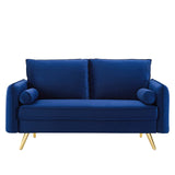 Revive Performance Velvet Loveseat Navy EEI-3989-NAV