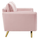 Revive Performance Velvet Loveseat Pink EEI-3989-PNK