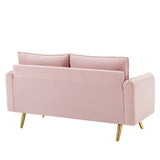 Revive Performance Velvet Loveseat Pink EEI-3989-PNK