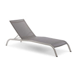Savannah Outdoor Patio Mesh Chaise Lounge Set of 4 Gray EEI-4007-GRY