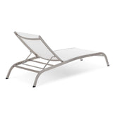 Savannah Outdoor Patio Mesh Chaise Lounge Set of 4 White EEI-4007-WHI