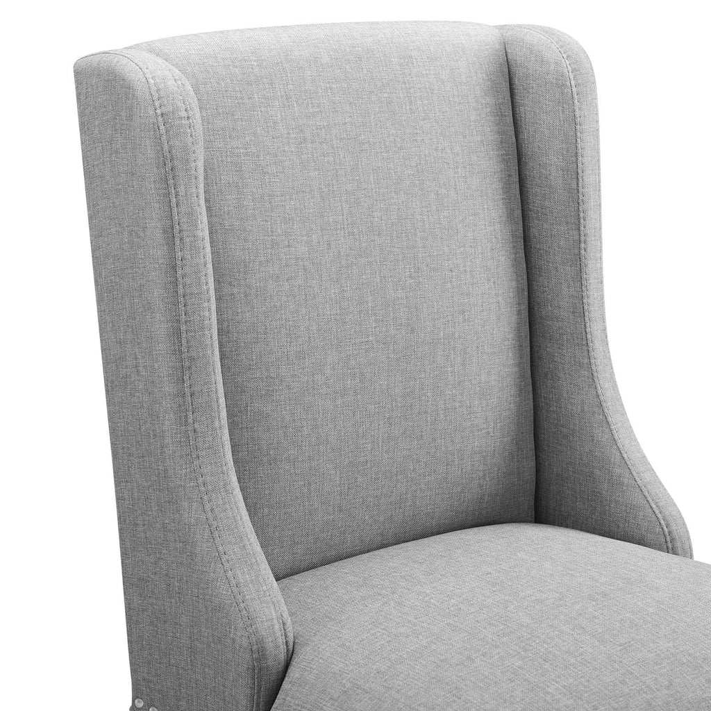 Baron Counter Stool Upholstered Fabric Set of 2 Light Gray EEI-4016-LGR