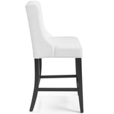 Baronet Counter Bar Stool Faux Leather Set of 2 White EEI-4021-WHI