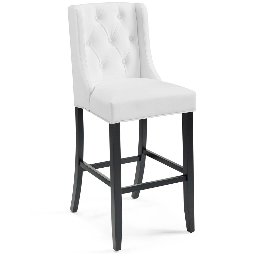 Baronet Bar Stool Faux Leather Set of 2 White EEI-4023-WHI