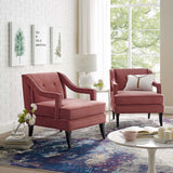 Concur Living Room Set Performance Velvet Set of 2 Dusty Rose EEI-4026-DUS