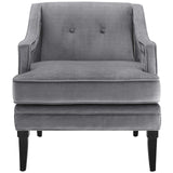 Concur Living Room Set Performance Velvet Set of 2 Gray EEI-4026-GRY