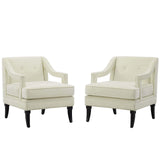 Concur Living Room Set Performance Velvet Set of 2 Ivory EEI-4026-IVO