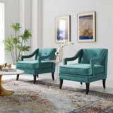 Concur Living Room Set Performance Velvet Set of 2 Teal EEI-4026-TEA