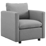 Activate 3 Piece Upholstered Fabric Set Light Gray EEI-4046-LGR-SET