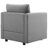 Activate 3 Piece Upholstered Fabric Set Light Gray EEI-4046-LGR-SET