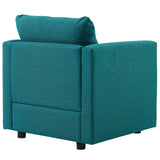 Activate 3 Piece Upholstered Fabric Set Teal EEI-4046-TEA-SET