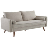 Revive Upholstered Fabric Sofa and Loveseat Set Beige EEI-4047-BEI-SET