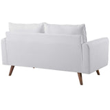 Revive Upholstered Fabric Sofa and Loveseat Set White EEI-4047-WHI-SET