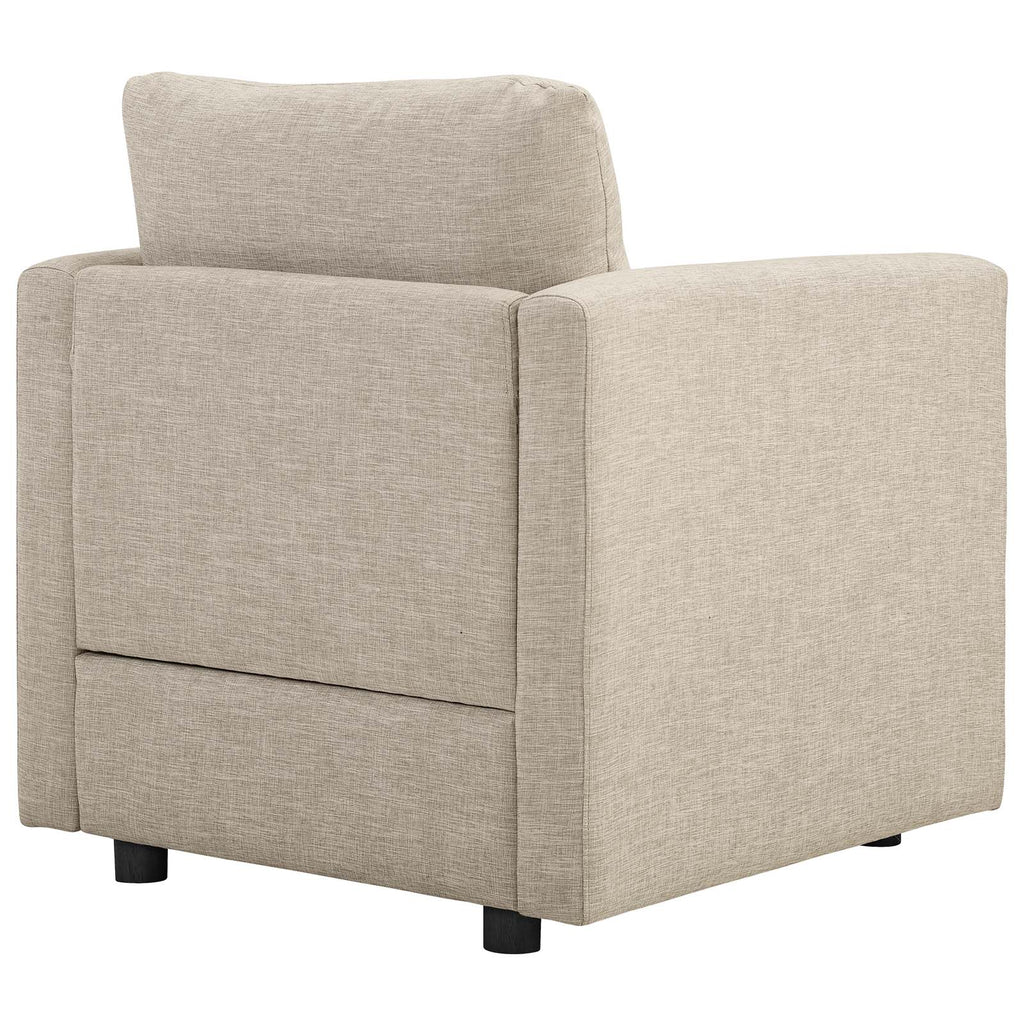 Activate Upholstered Fabric Armchair Set of 2 Beige EEI-4078-BEI