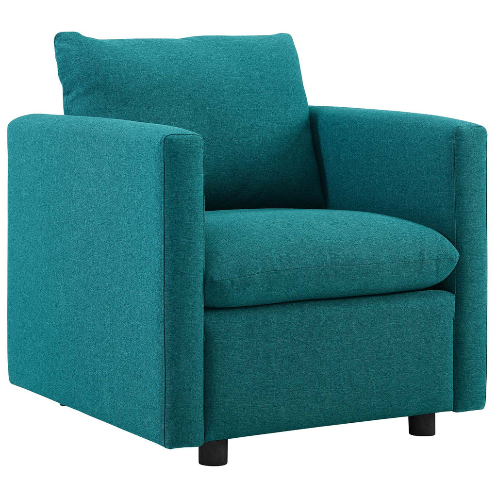 Activate Upholstered Fabric Armchair Set of 2 Teal EEI-4078-TEA
