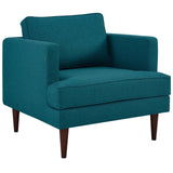 Agile Upholstered Fabric Armchair Set of 2 Teal EEI-4079-TEA
