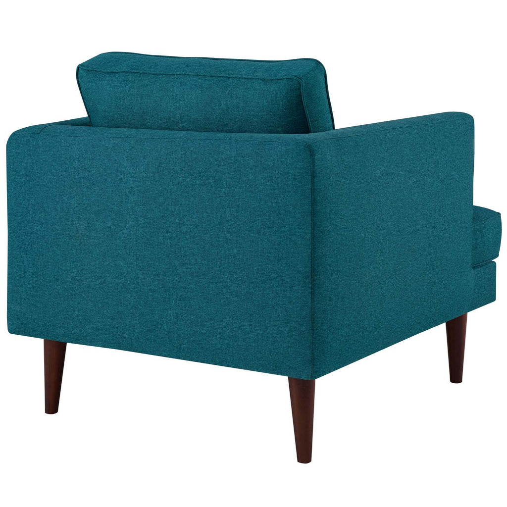 Agile Upholstered Fabric Armchair Set of 2 Teal EEI-4079-TEA