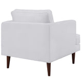 Agile Upholstered Fabric Armchair Set of 2 White EEI-4079-WHI